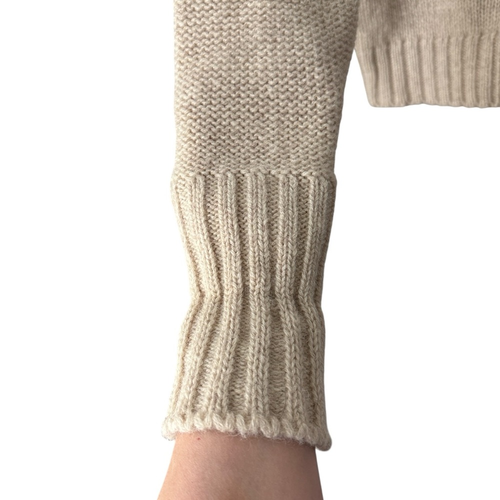 Vintage 100% Pure Wool Zip Front Sweater Made in Hong Kong, Size M - Picture 6 of 8